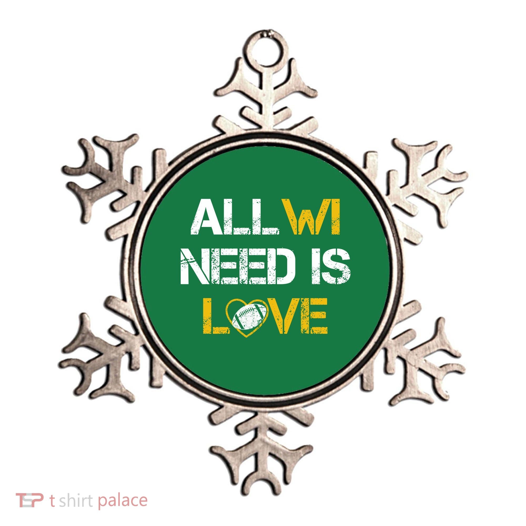 All Wi Need Is Love Green Bay Ornament