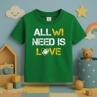 All Wi Need Is Love Green Bay Toddler T-Shirt thumb 3