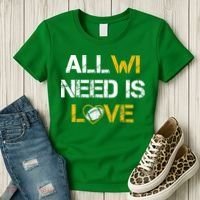 All Wi Need Is Love Green Bay Women's T-Shirt thumb 3