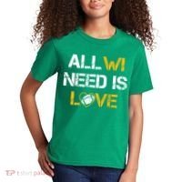 All Wi Need Is Love Green Bay Kids T-Shirt thumb 2