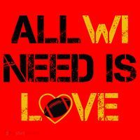 All Wi Need Is Love Green Bay Santa Hat thumb 1