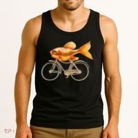 A Woman Needs A Man Like A Fish Needs A Bicycle Tank Top thumb 3