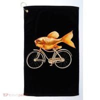 A Woman Needs A Man Like A Fish Needs A Bicycle Golf Towel thumb 0