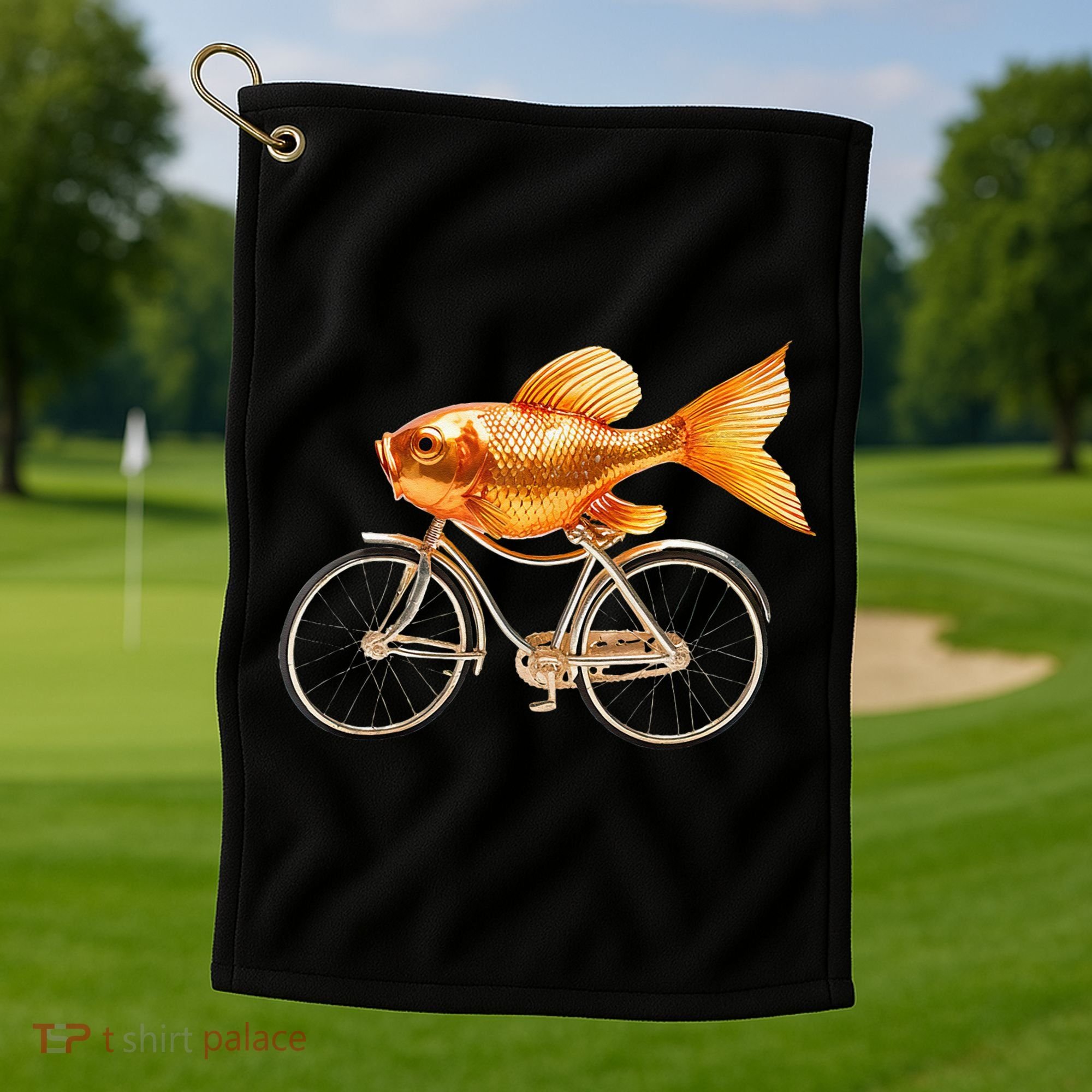 A Woman Needs A Man Like A Fish Needs A Bicycle Golf Towel