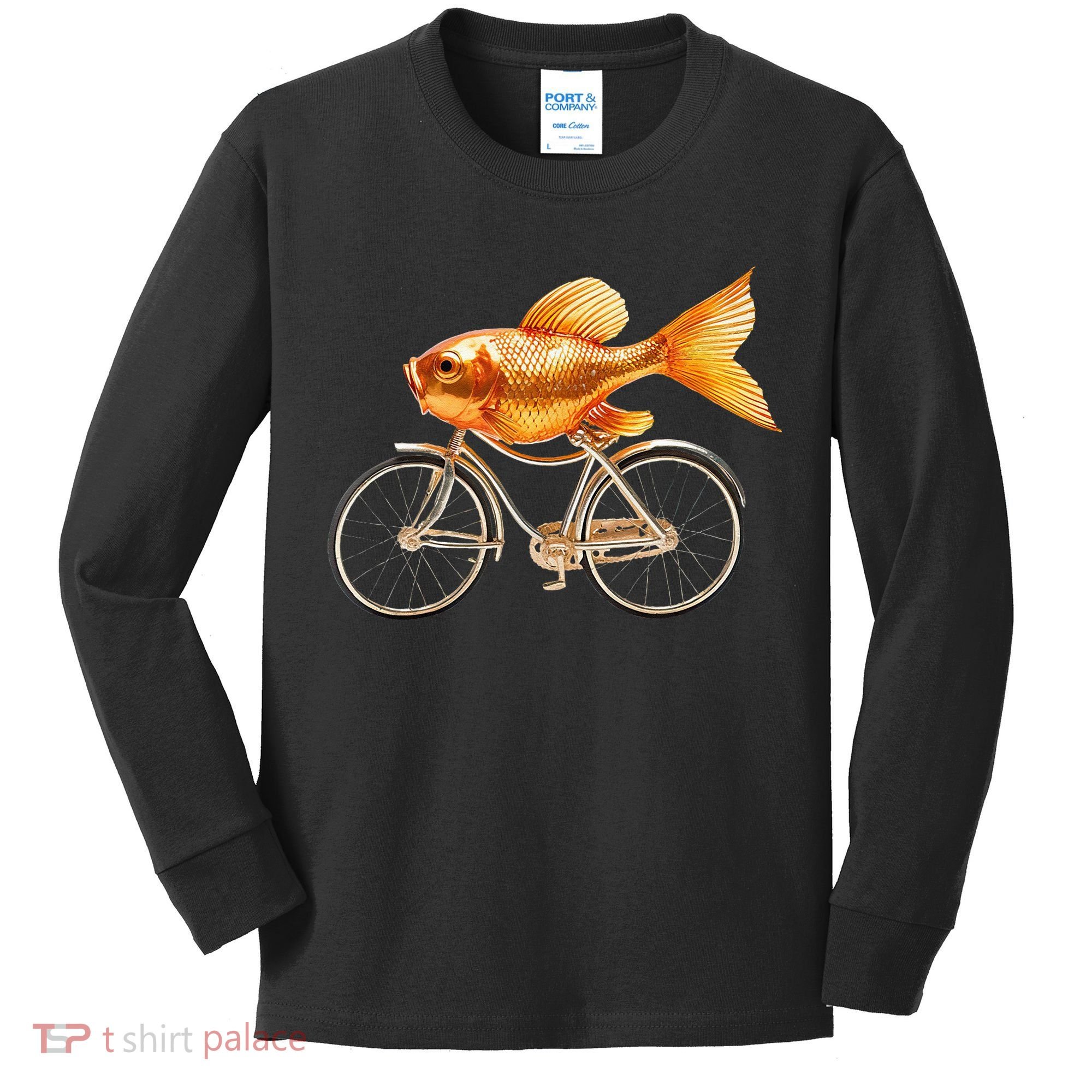 A Woman Needs A Man Like A Fish Needs A Bicycle Kids Long Sleeve Shirt