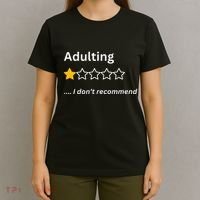 Adulting Would Not Recommend Funny One Star Adulting T-Shirt thumb 4