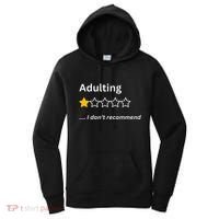 Adulting Would Not Recommend Funny One Star Adulting Women's Hoodie thumb 0