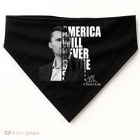 America Will Never Be The Same Charlie Kirk USA-Made Doggie Bandana thumb 0