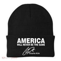 America Will Never Be The Same RIP CHARLIE KIRK Beanie thumb 0