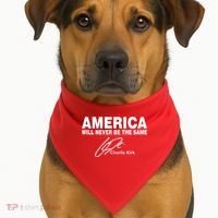 America Will Never Be The Same RIP CHARLIE KIRK USA-Made Doggie Bandana thumb 1