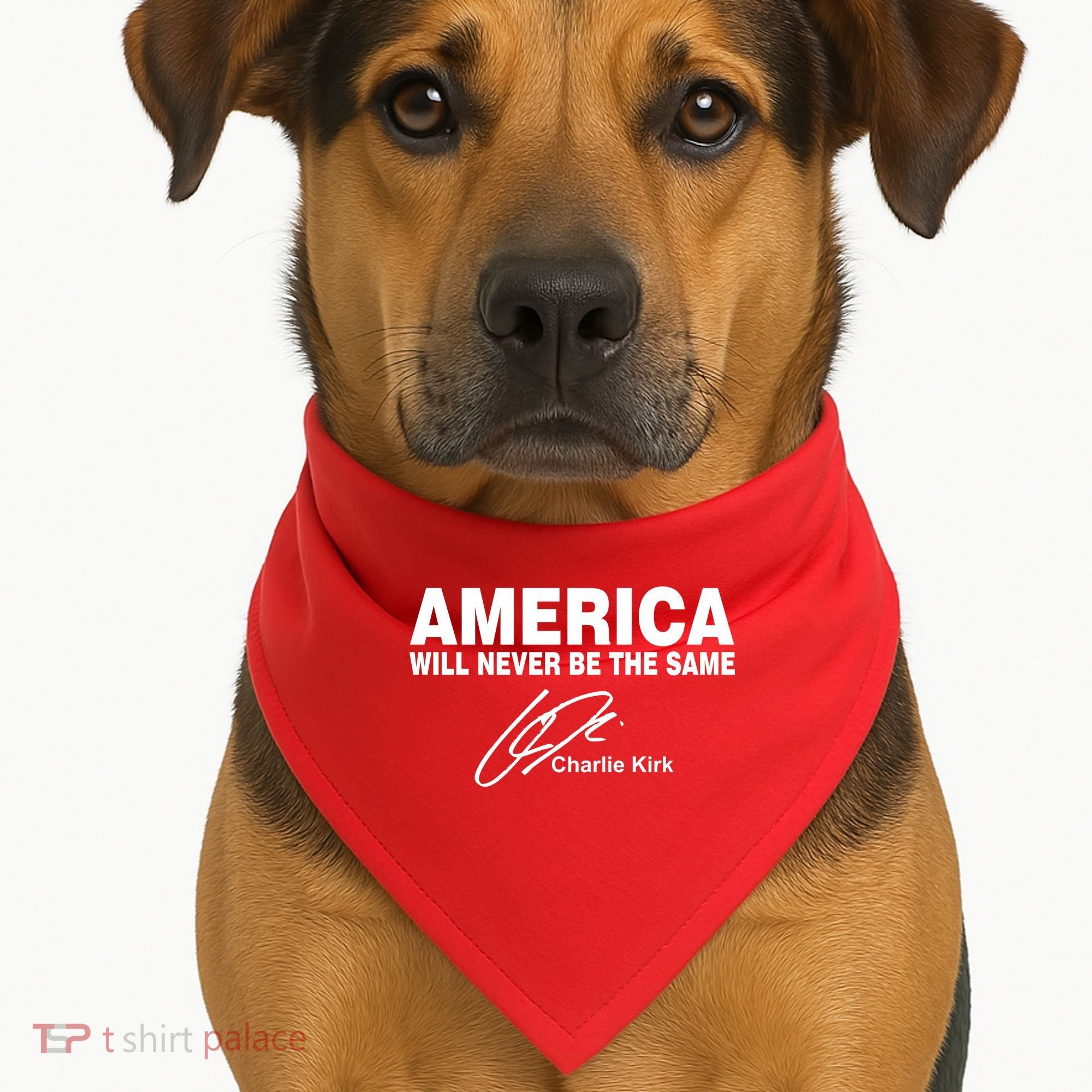 America Will Never Be The Same RIP CHARLIE KIRK USA-Made Doggie Bandana