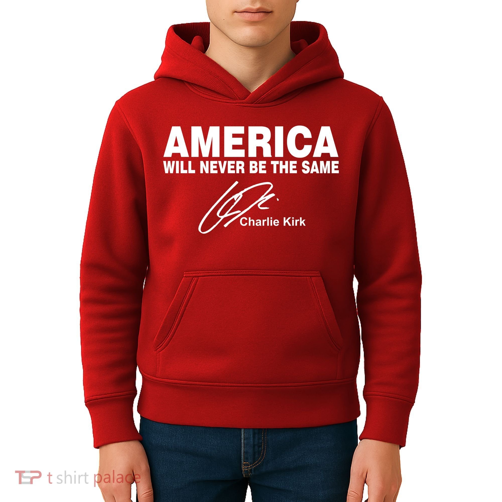 America Will Never Be The Same RIP CHARLIE KIRK Kids Hoodie