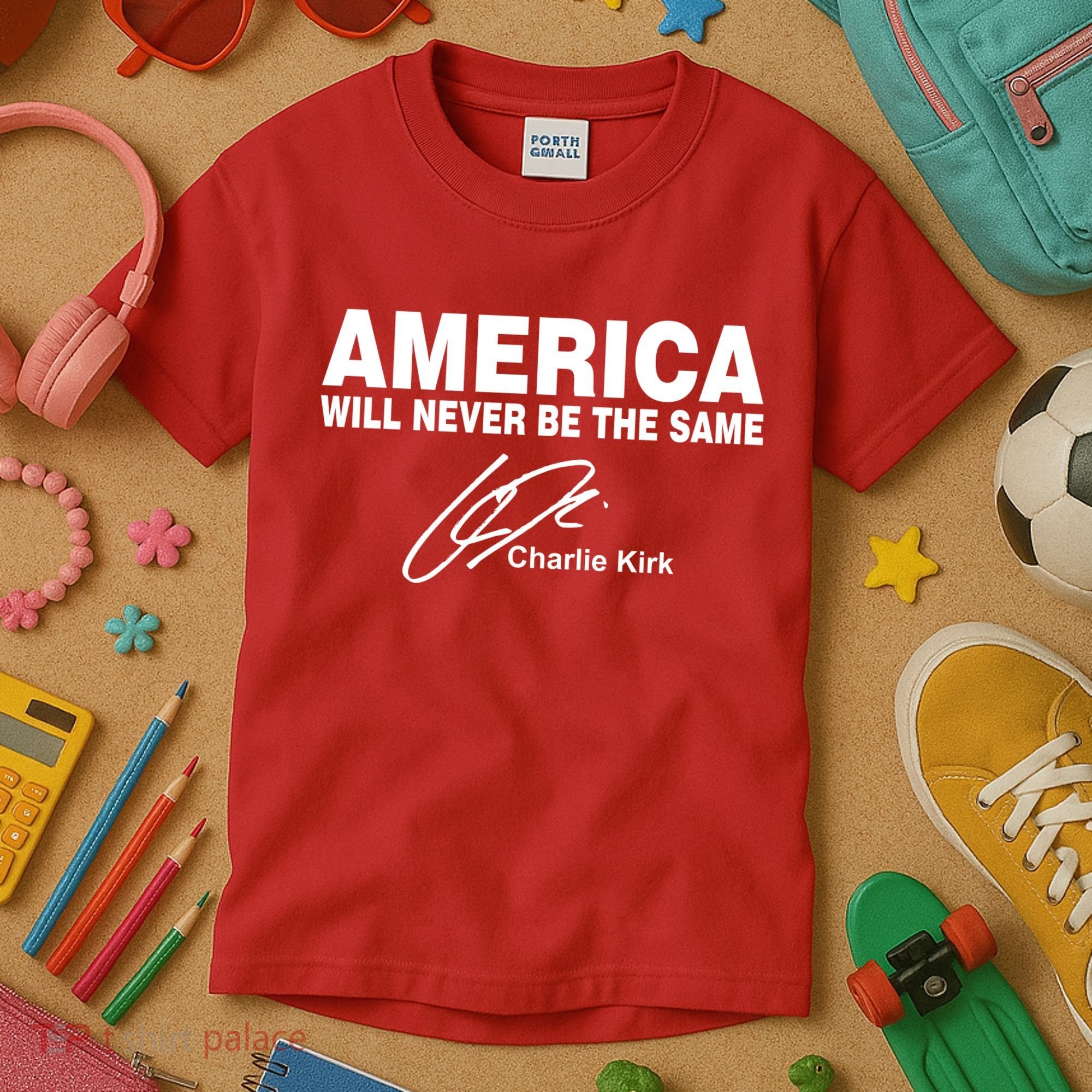 America Will Never Be The Same RIP CHARLIE KIRK Kids T-Shirt