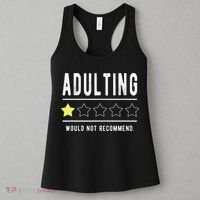 Adulting Would Not Recommend Funny Sayings One Star Adulting Women's Tank Top thumb 3