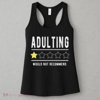 Adulting Would Not Recommend Funny Sayings One Star Adulting Women's Tank Top thumb 3
