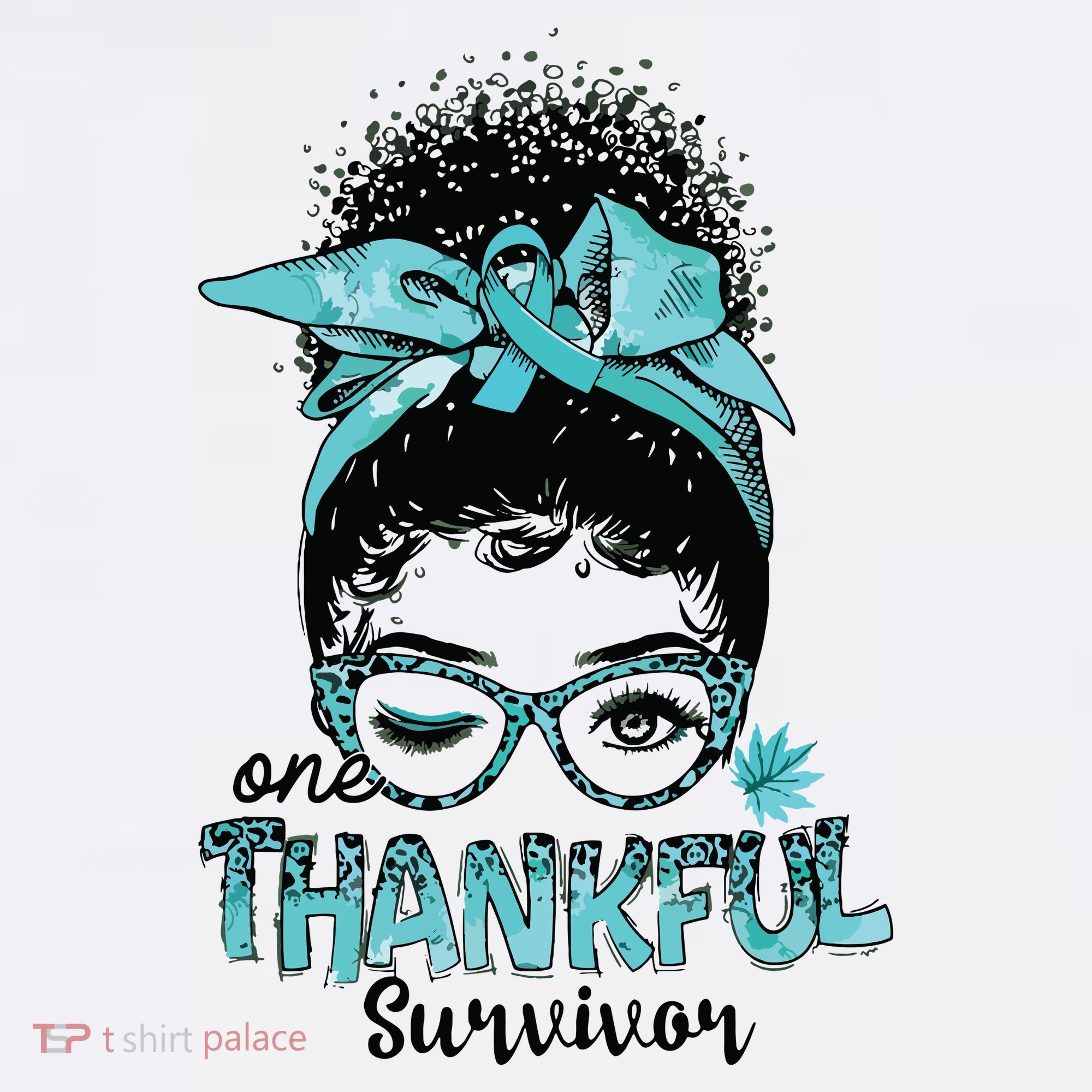 Afro Women Ovarian Cancer Awareness One Thankful Survivor Women's Hoodie