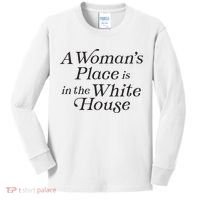 A Womans Place Is In The White House Trendy Rights Feminist Kids Long Sleeve Shirt thumb 0
