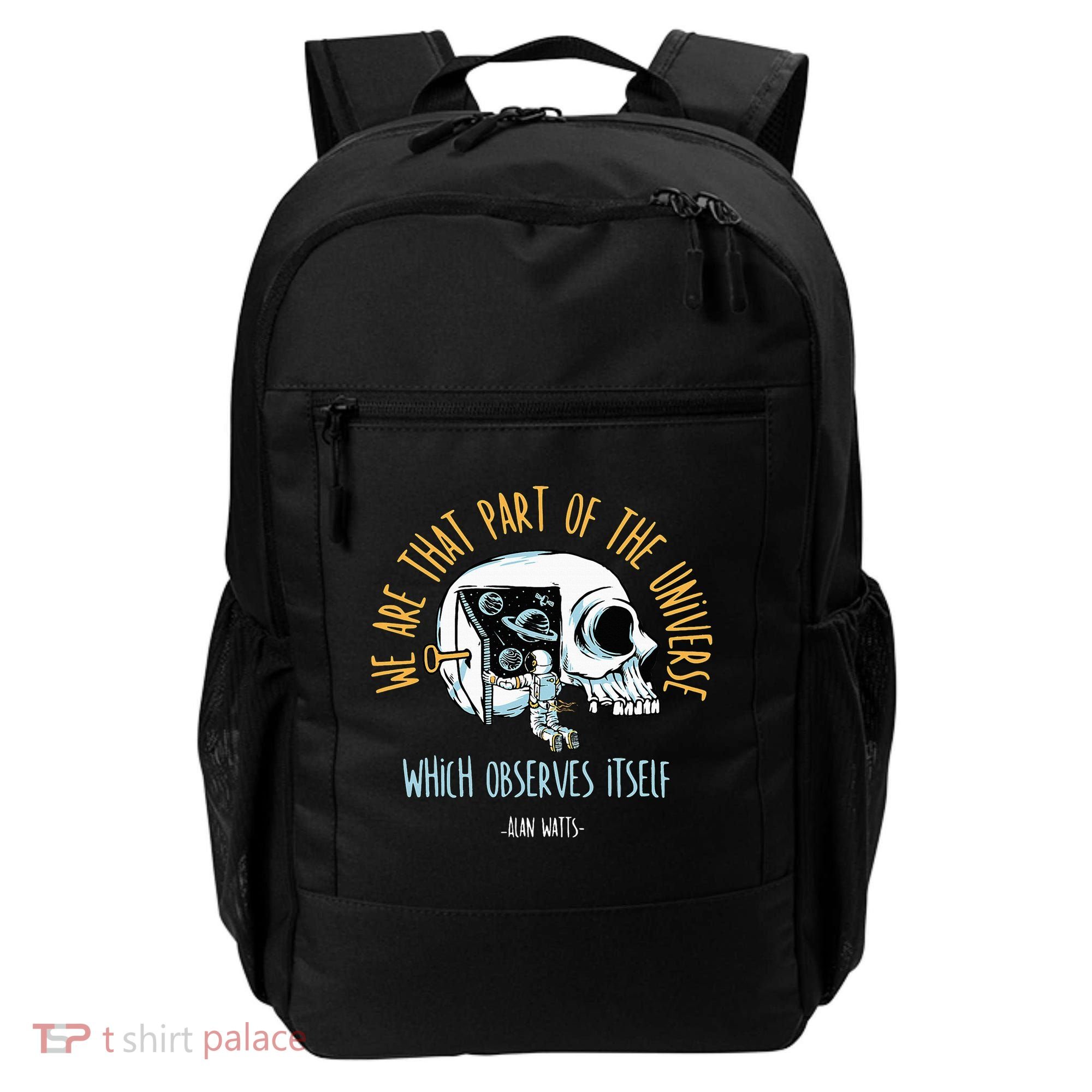 Alan Watts Quote Philosophy Spiritual Gift Universe Backpack