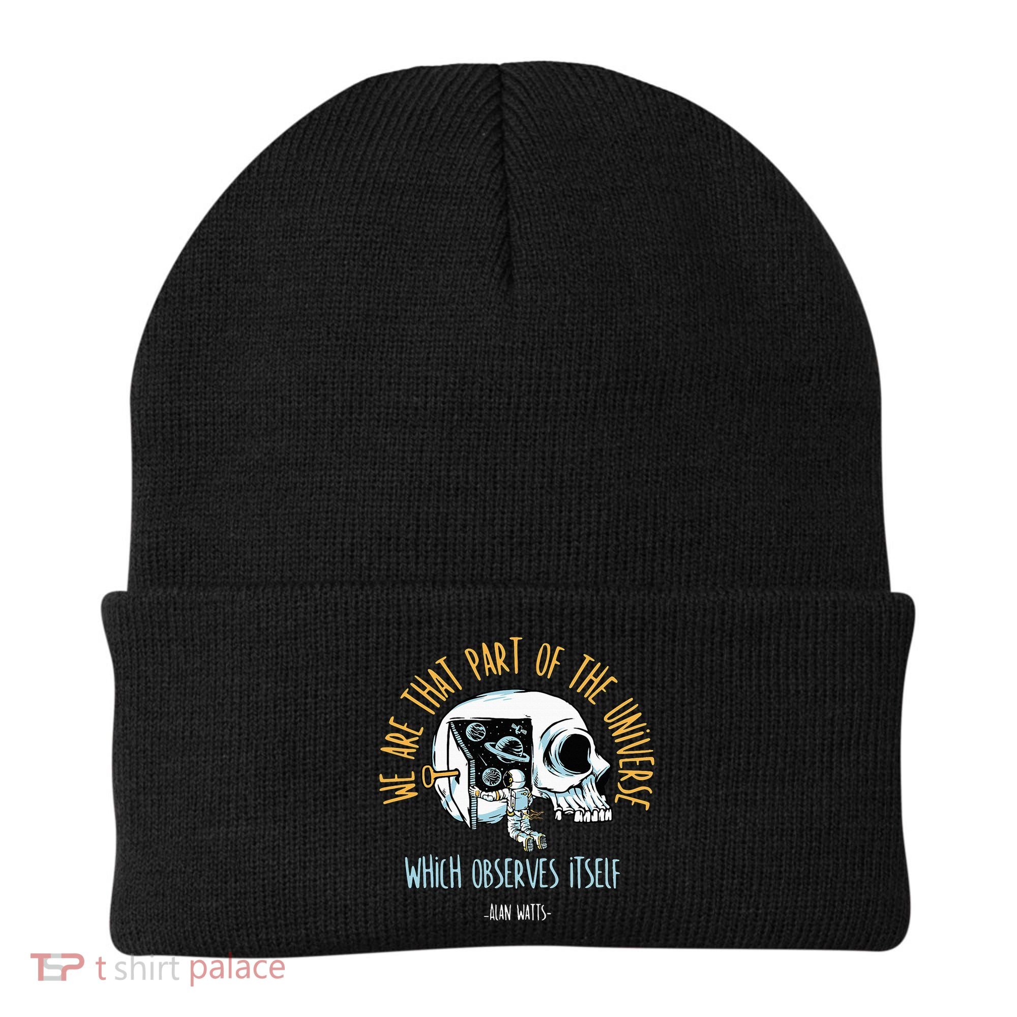 Alan Watts Quote Philosophy Spiritual Gift Universe Beanie