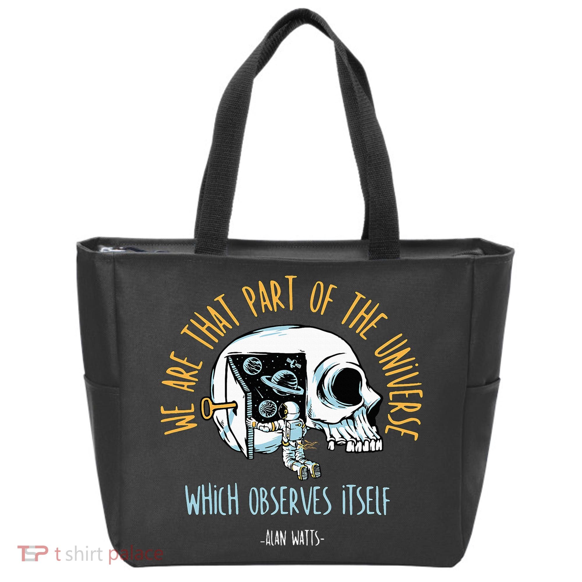 Alan Watts Quote Philosophy Spiritual Gift Universe Tote Bag