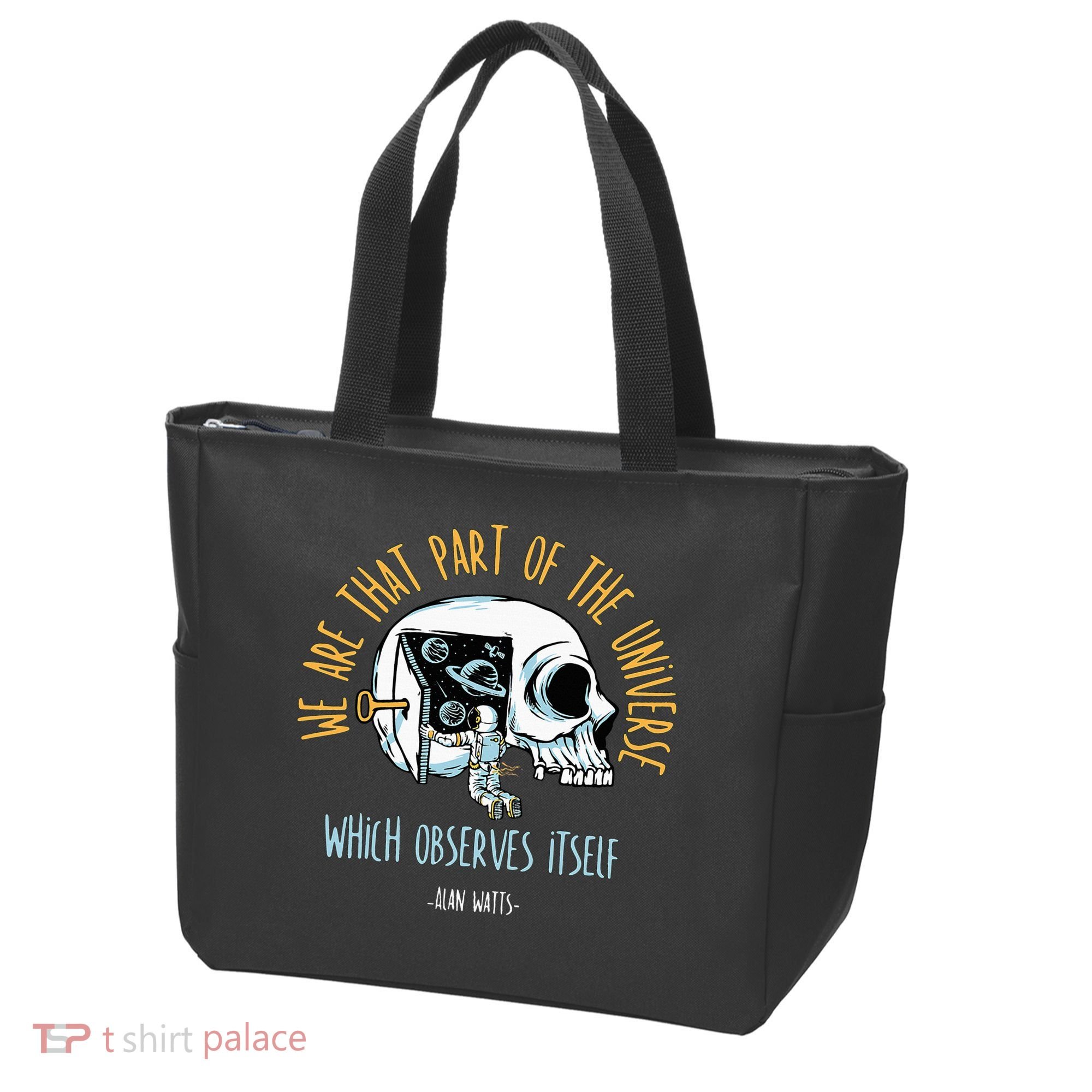 Alan Watts Quote Philosophy Spiritual Gift Universe Tote Bag