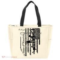A Well Regulated Militia Gun Rights Patriotic Tote Bag thumb 0