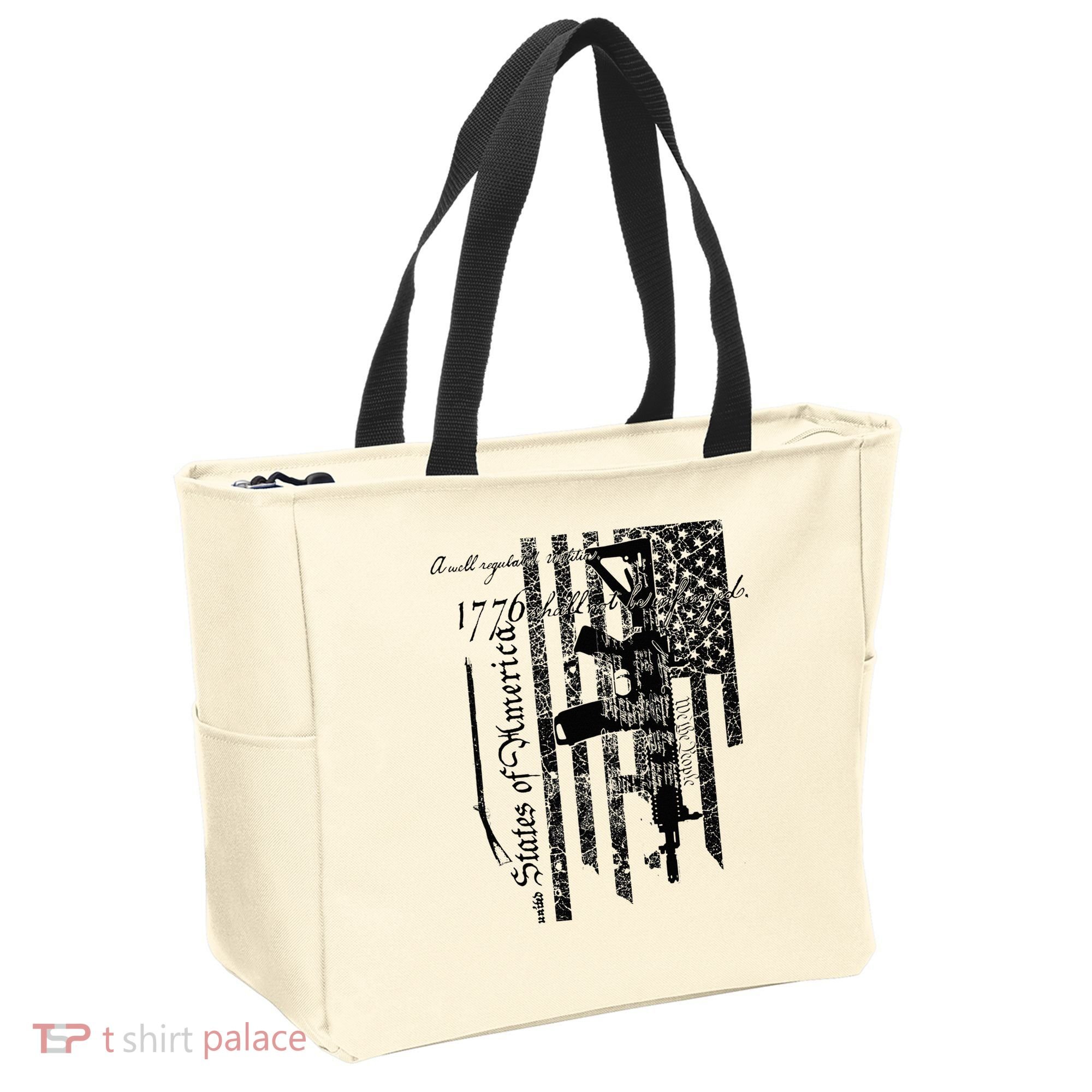 A Well Regulated Militia Gun Rights Patriotic Tote Bag