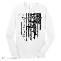 A Well Regulated Militia Gun Rights Patriotic Long Sleeve Shirt thumb 0