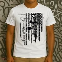 A Well Regulated Militia Gun Rights Patriotic T-Shirt thumb 3