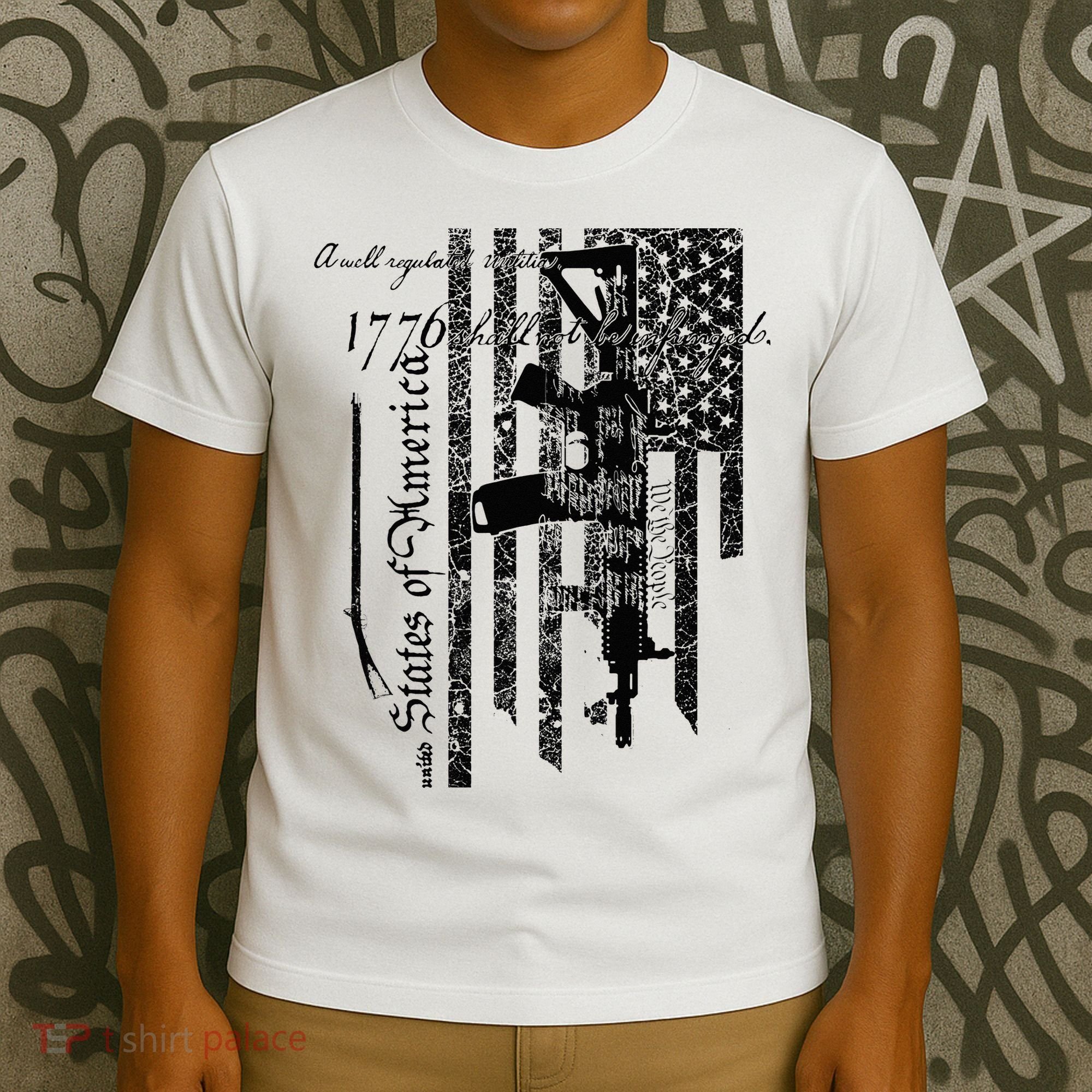A Well Regulated Militia Gun Rights Patriotic T-Shirt
