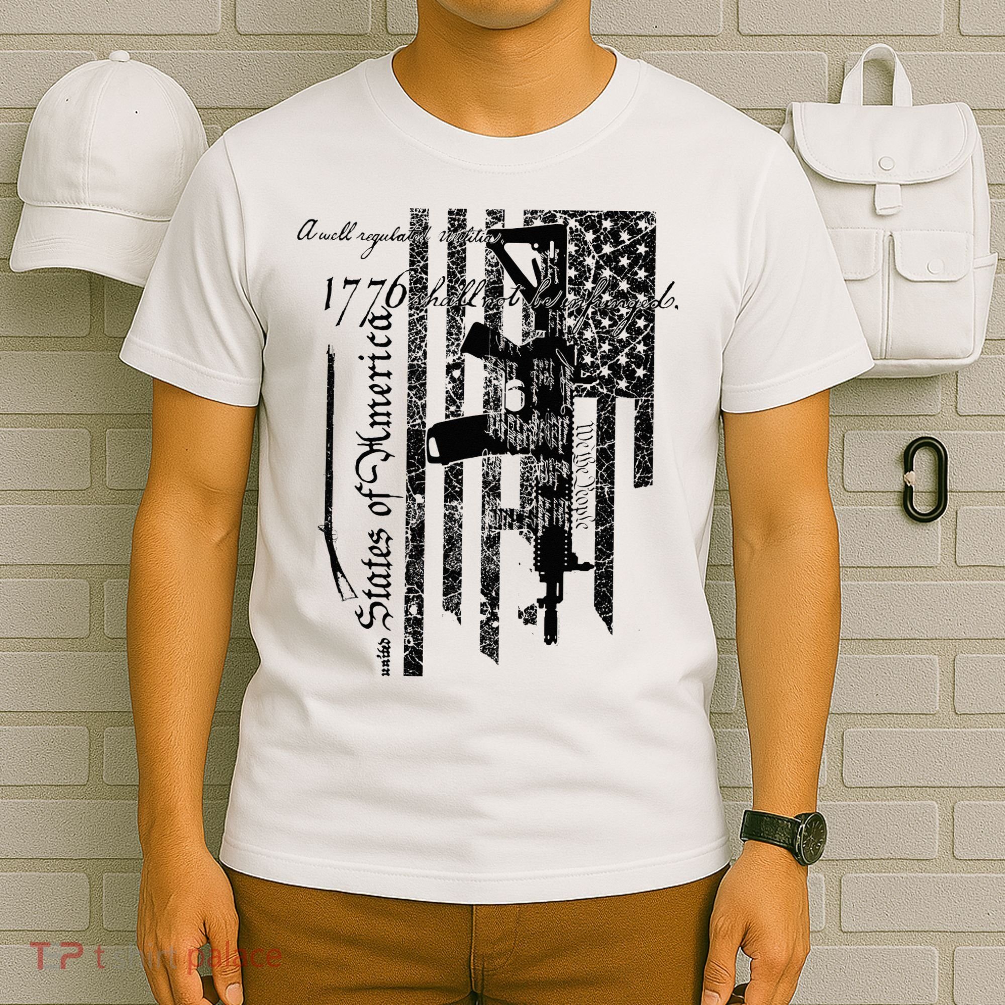 A Well Regulated Militia Gun Rights Patriotic T-Shirt