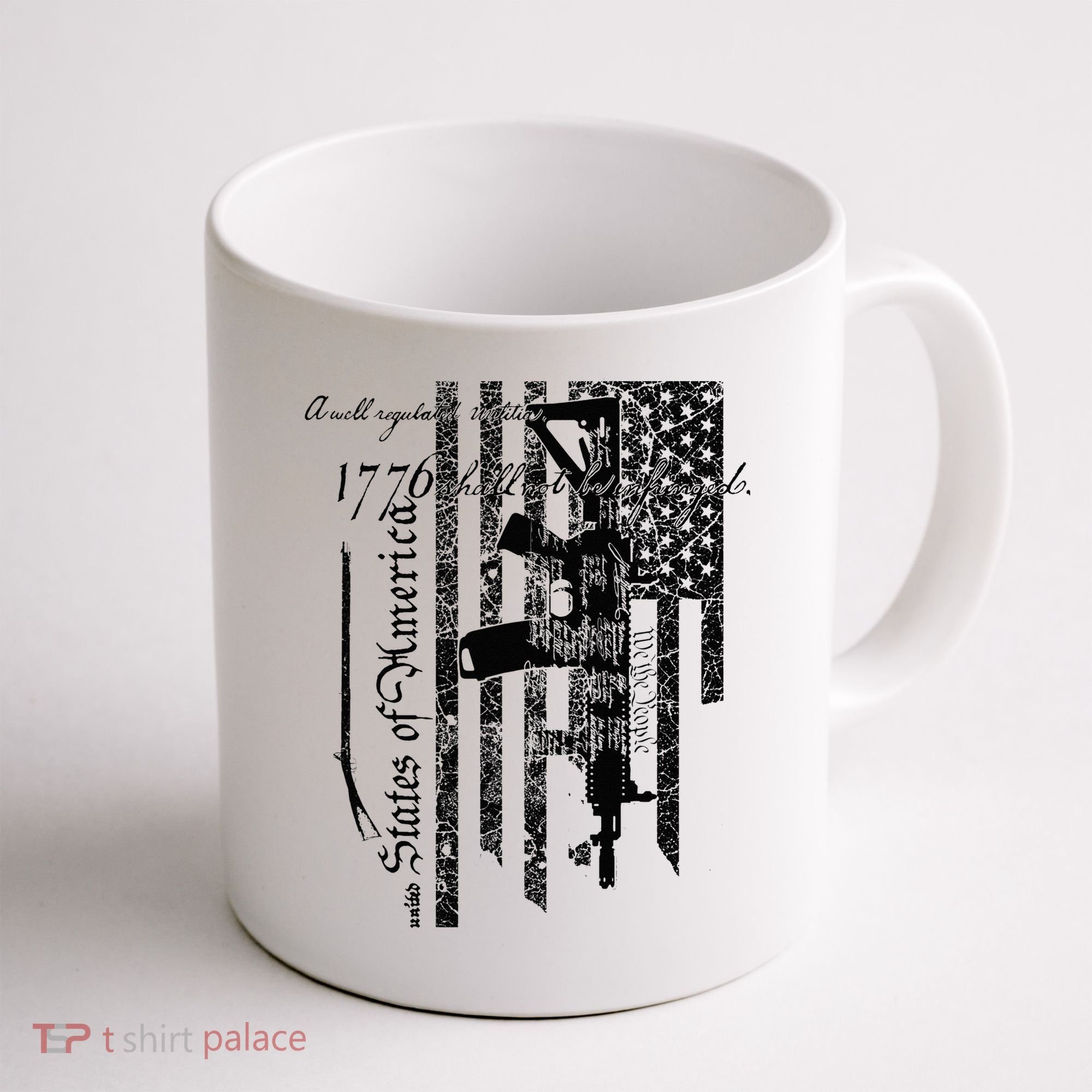 A Well Regulated Militia Gun Rights Patriotic Coffee Mug