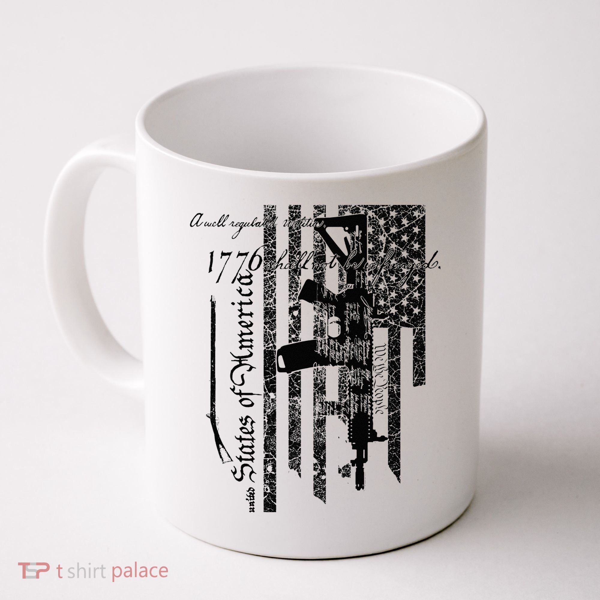 A Well Regulated Militia Gun Rights Patriotic Coffee Mug