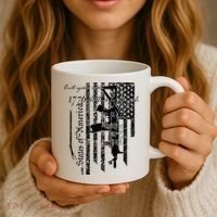A Well Regulated Militia Gun Rights Patriotic Coffee Mug thumb 3