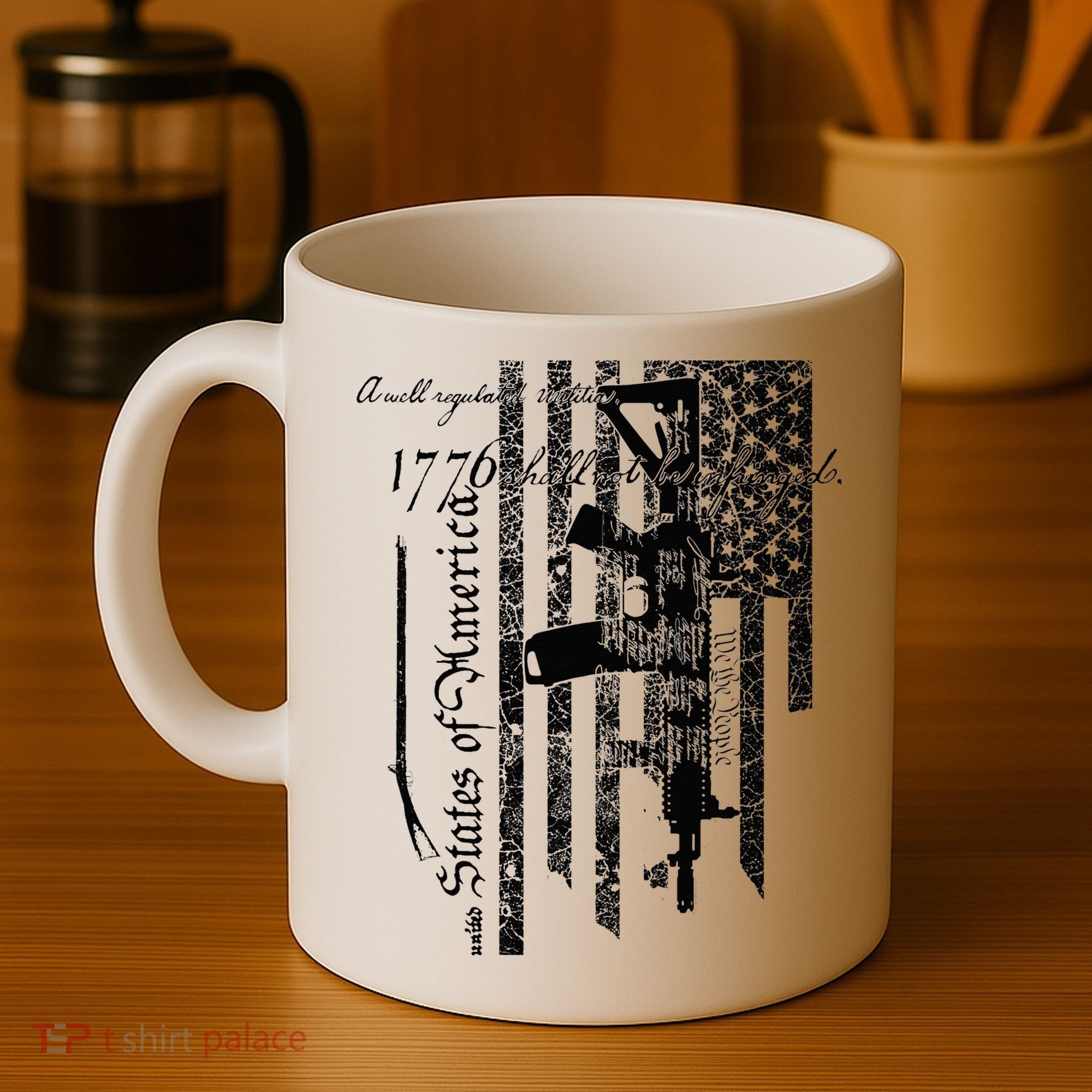 A Well Regulated Militia Gun Rights Patriotic Coffee Mug