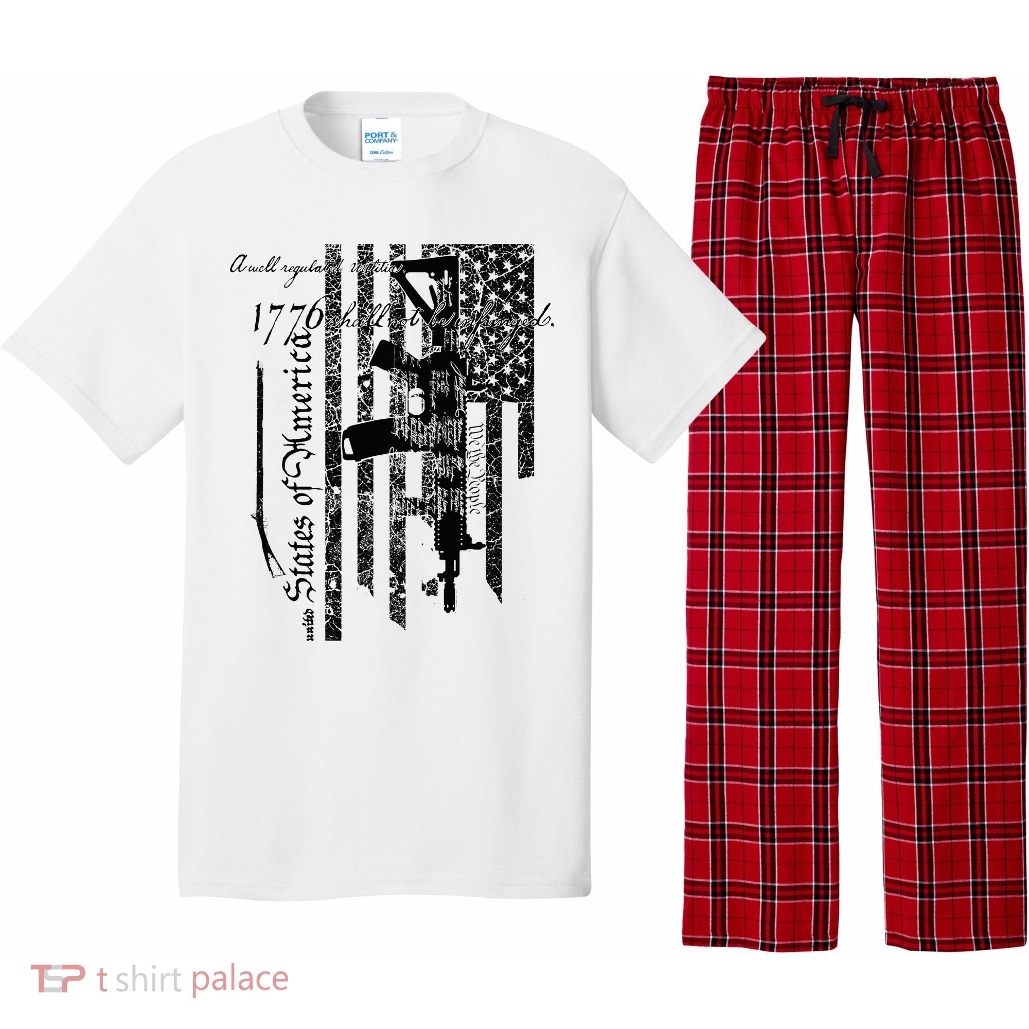 A Well Regulated Militia Gun Rights Patriotic Pajama Set