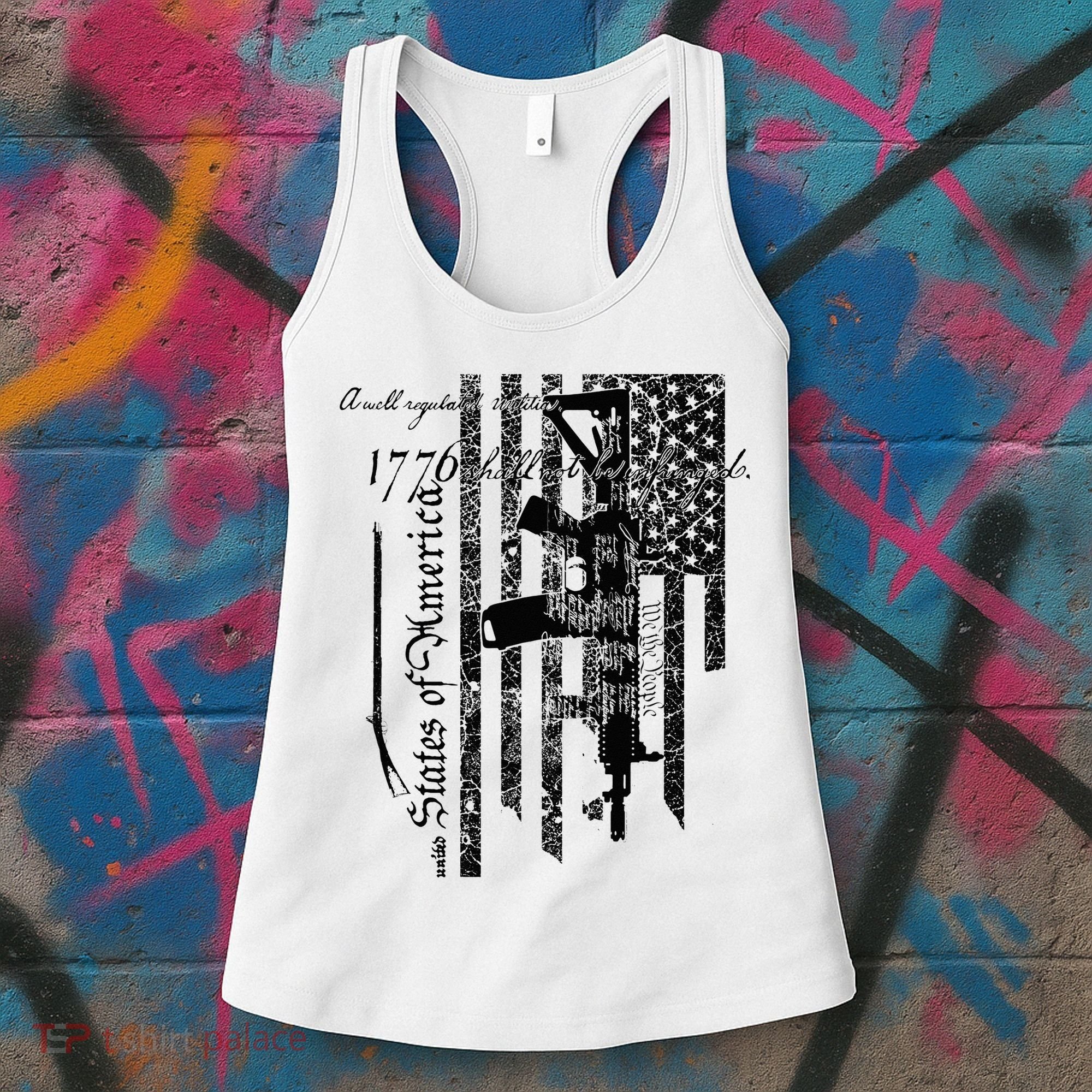 A Well Regulated Militia Gun Rights Patriotic Women's Tank Top