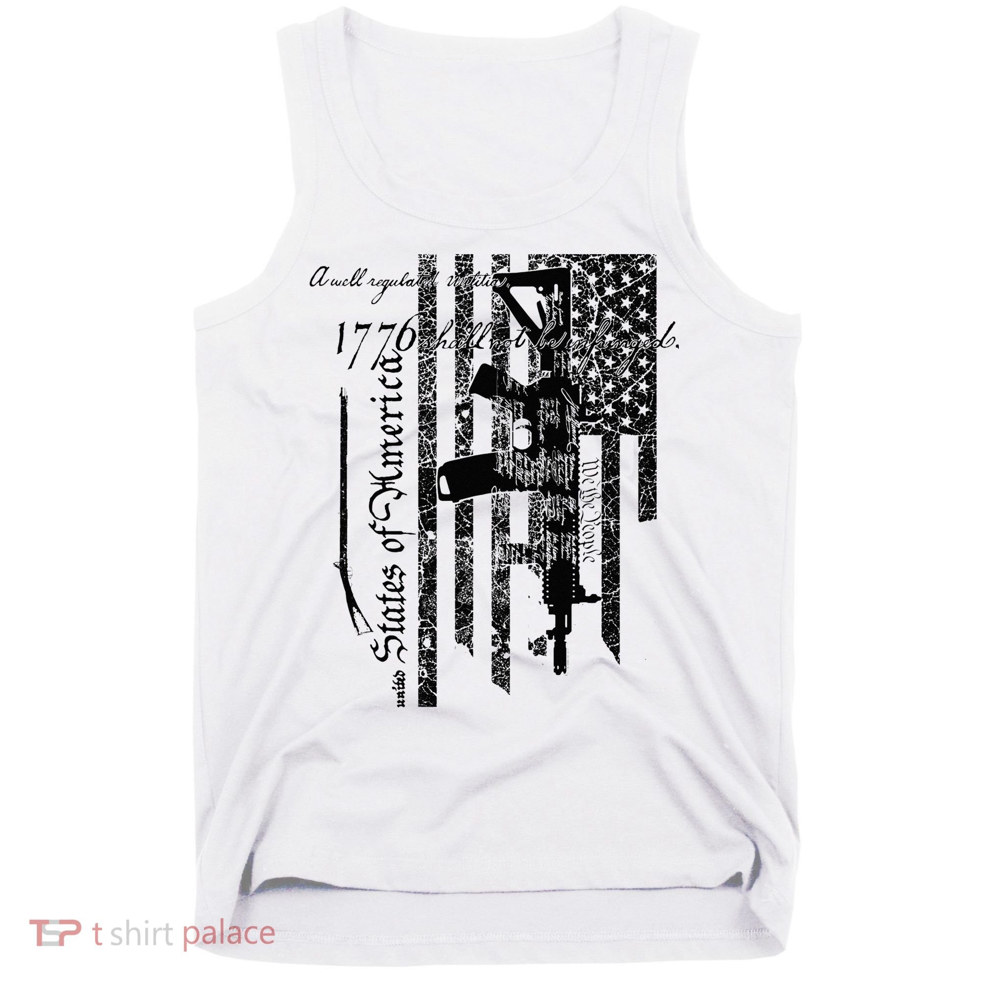 A Well Regulated Militia Gun Rights Patriotic Tank Top