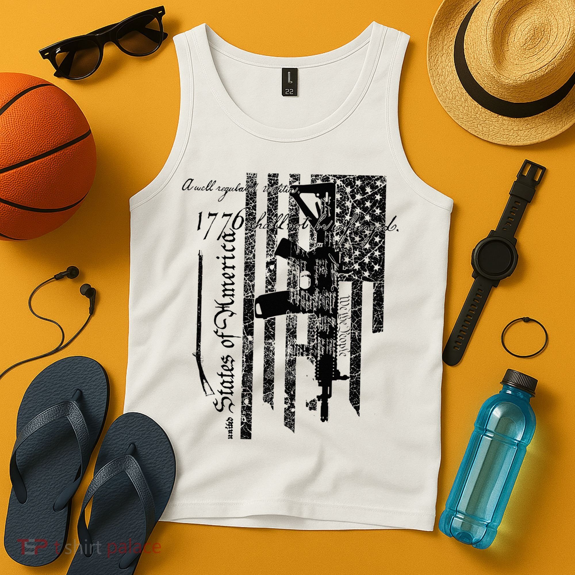 A Well Regulated Militia Gun Rights Patriotic Tank Top