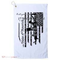 A Well Regulated Militia Gun Rights Patriotic Golf Towel thumb 0