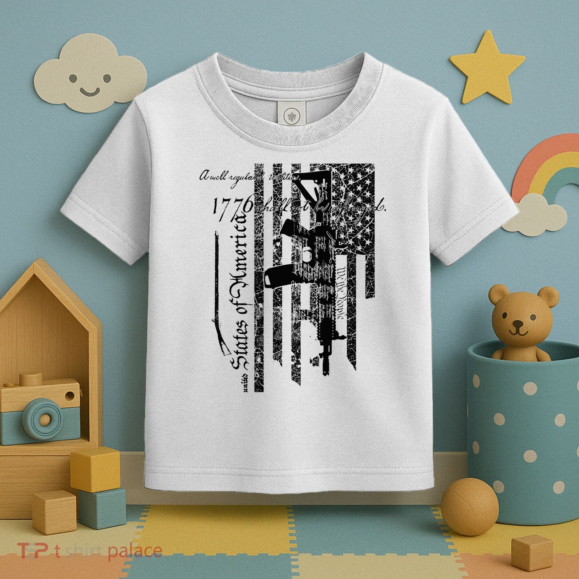 A Well Regulated Militia Gun Rights Patriotic Toddler T-Shirt
