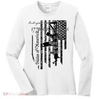 A Well Regulated Militia Gun Rights Patriotic Women's Long Sleeve Shirt thumb 0