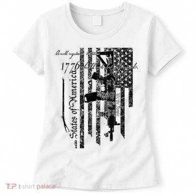 A Well Regulated Militia Gun Rights Patriotic Women's T-Shirt