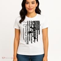 A Well Regulated Militia Gun Rights Patriotic Women's T-Shirt thumb 4