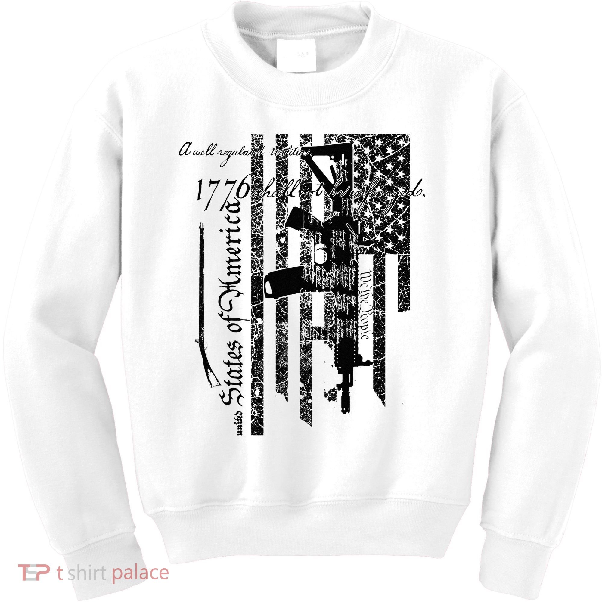 A Well Regulated Militia Gun Rights Patriotic Kids Sweatshirt