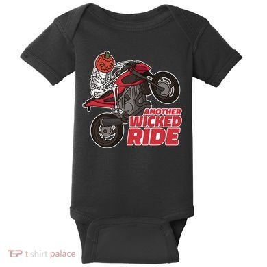 Another Wicked Ride Pumpkin Baby Bodysuit