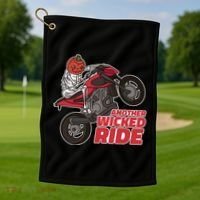 Another Wicked Ride Pumpkin Golf Towel thumb 1