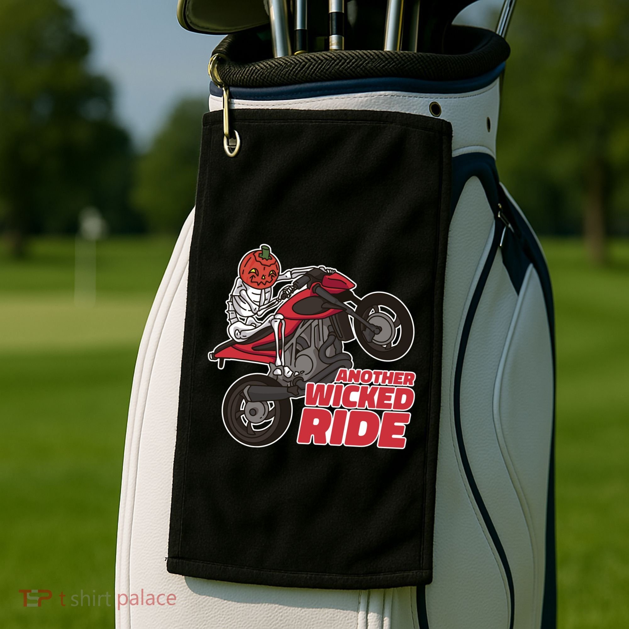Another Wicked Ride Pumpkin Golf Towel