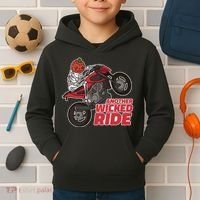 Another Wicked Ride Pumpkin Kids Hoodie thumb 2