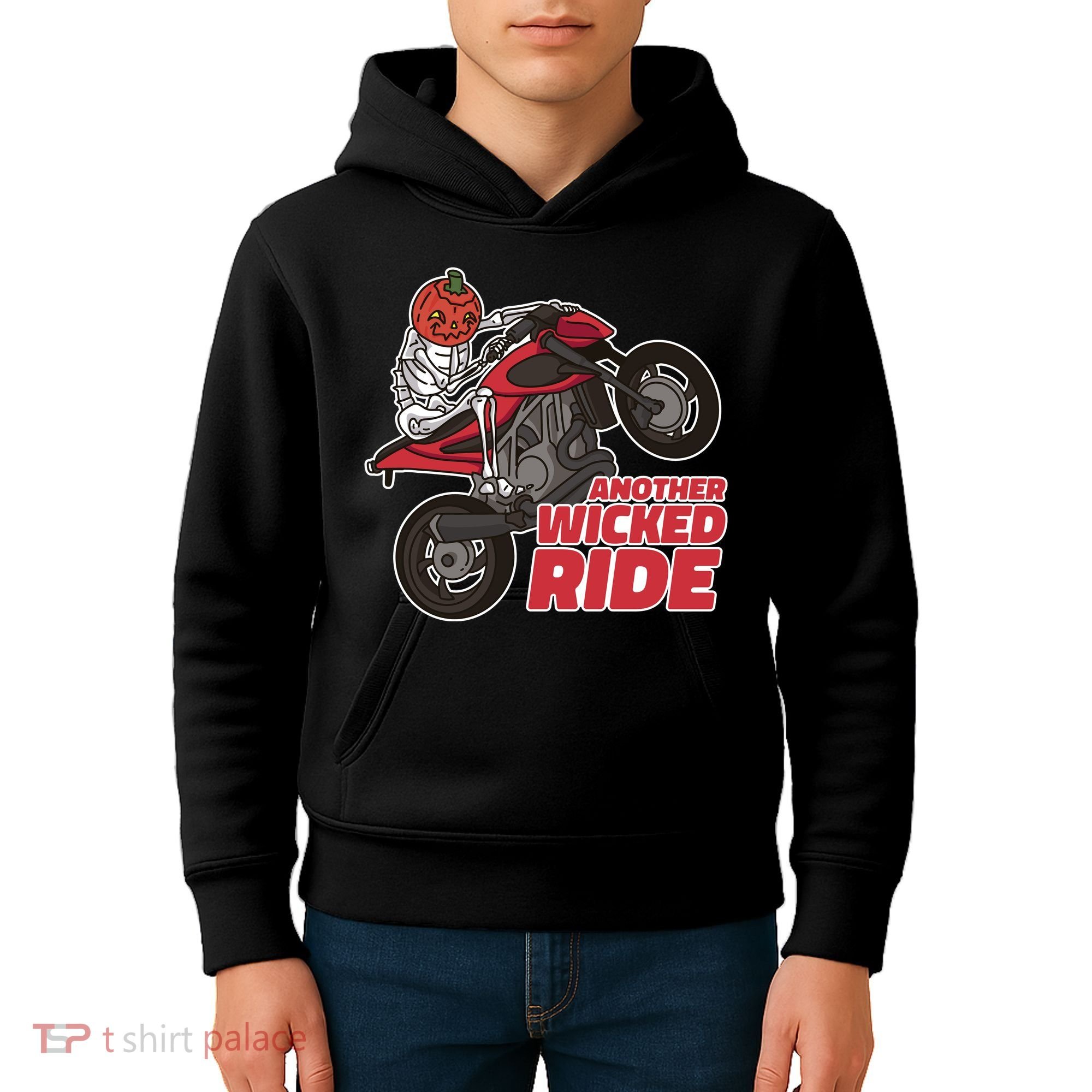 Another Wicked Ride Pumpkin Kids Hoodie